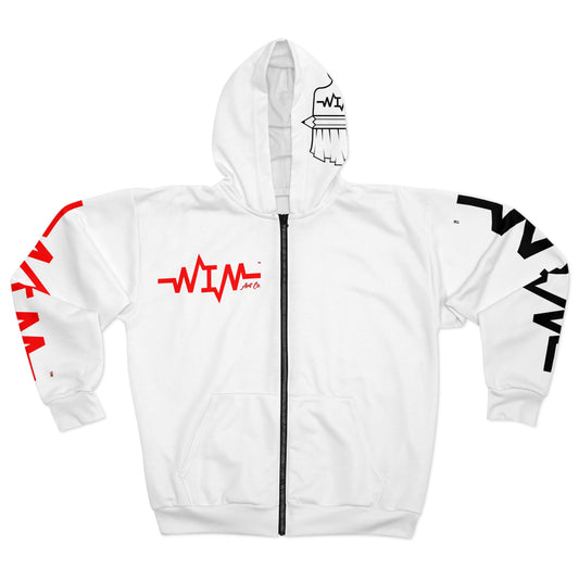 ALL OVER PRINT Walking in Mirakals Logo Brand Unisex Zip Hoodie